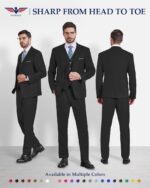 Hihawk Males's 3 Piece Go well with with Tie, 2 Button Slim Match Stable Blazer Jac... - Image 3