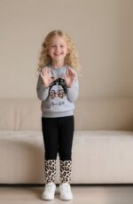 Toddler Lady Garments Determine Graphic Drop Shoulder Prime Pullover Leopard... - Image 5