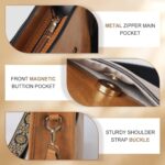 Crossbody Luggage for Ladies Elegant Vegan Leather-based Hobo Purses with 2pcs... - Image 7