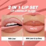 BestLand 12pcs Hydrating Lip Oils + Lip Liner Pencil Lip Combo Units, 2... - Image 6