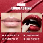 FOCALLURE Metallic Liquid Lipstick,Non Stick Cup Lip Gloss,Excessive Affect... - Image 5