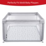 Premium Foam Child Play Mat, 50''x50'' Playpen Mat, One-Piece Crawling ... - Image 3