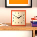 JONES CLOCKS® Disco Desk Clock | Smooth Sq. Design | Orange | Stylis... - Image 4