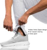 BROKIG Mens Jogger Sport Pants, Informal Zipper Gymnasium Exercise Sweatpants P... - Image 5