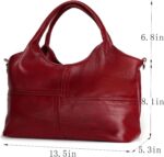 KOGTLA Vegan Leather-based Purses for Girls with Removable Satchel Strap, L... - Image 5