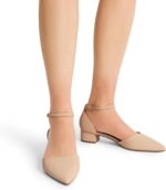 DREAM PAIRS Girls's Gown Sneakers Low Heel Pumps Closed Pointed Toe Comf... - Image 6