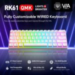RK ROYAL KLUDGE RK61 60% Gaming Keyboard, Wired RGB Mechanical Keyboar... - Image 3