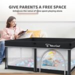 Taleco Gear Foldable Child Play Pen with Mat, 50''x50'' Playpen for Bab... - Image 6