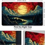 Playmat for MTG, with Free Storage Baggage,Recreation Mat 24 x 14 inches, TCG a... - Image 4