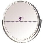 JERDON Two-Sided Wall Mounted Nickel End Make-up Mirror - 5X-1X Magn... - Image 3