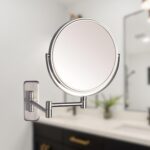 JERDON Two-Sided Wall Mounted Nickel End Make-up Mirror - 5X-1X Magn... - Image 6