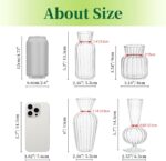Mini Glass Vases for Centerpieces - Hewory Clear Small Bud Vases in Bu... - Image 3