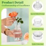 Mini Glass Vases for Centerpieces - Hewory Clear Small Bud Vases in Bu... - Image 6