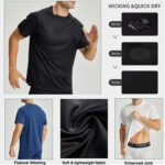 LANBAOSI 3 Pack Exercise Operating Shirts for Males Moisture Wicking Fast ... - Image 6