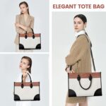 LOVEVOOK Laptop computer Tote Bag for Ladies Work Journey, Fashionable Trainer Bag Pu... - Image 3