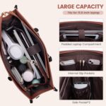 LOVEVOOK Laptop computer Tote Bag for Ladies Work Journey, Fashionable Trainer Bag Pu... - Image 4