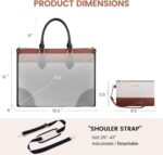 LOVEVOOK Laptop computer Tote Bag for Ladies Work Journey, Fashionable Trainer Bag Pu... - Image 5