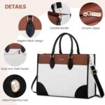 LOVEVOOK Laptop computer Tote Bag for Ladies Work Journey, Fashionable Trainer Bag Pu... - Image 7