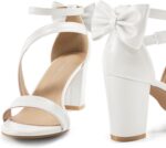 Chunky Heels for Ladies Marriage ceremony: Snug Women Bow Heel Sandals fo... - Image 6