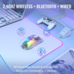 ATTACK SHARK X2 Professional Wi-fi Gaming Mouse with RGB Charging Dock,Tri-M... - Image 4