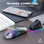 ATTACK SHARK X2 Professional Wi-fi Gaming Mouse with RGB Charging Dock,Tri-M... - Image 7