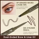 UCANBE Eyebrow Pen, Twin-Ended Eyebrow Pencil with 4-Fork-Tip & Gel Ey... - Image 3