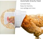 DIY Rooster Feeder Rain Proof Poultry Feeder Port Gravity Feed Equipment for... - Image 3