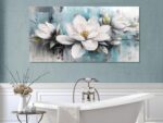 Ardemy Magnolia Wall Artwork for Dwelling Room, Additional Massive White Floral Can... - Image 4