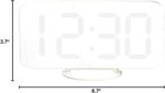 WulaWindy Digital Alarm Clock, Massive Mirrored LED Show with Twin US... - Image 8