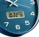 Wall Clock, 12" Dial Non-Ticking Silent Battery Operated Analog with L... - Image 5