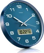 Wall Clock, 12" Dial Non-Ticking Silent Battery Operated Analog with L... - Image 6