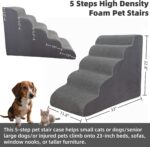 5 Step Pet Stairs Ramp for Excessive Beds Sofas 5-30 Inch with Sturdy Non S... - Image 3