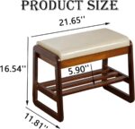 latifolia Strong Wooden Bench, Entryway Shoe Bench with Cushion, Flip-Ope... - Image 4