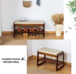 latifolia Strong Wooden Bench, Entryway Shoe Bench with Cushion, Flip-Ope... - Image 5