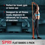 SPRI Flat Bands 3-Pack - Resistance Band Package Set with 3 Ranges of Resi... - Image 3
