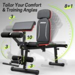 Upgraded Adjustable Weight Bench with Leg Extension and Leg Curl, 9 Ba... - Image 3