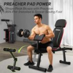 Upgraded Adjustable Weight Bench with Leg Extension and Leg Curl, 9 Ba... - Image 8