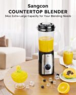 SANGCON 5 in 1 Blender and Meals Processor Combo for Kitchen, Small Ele... - Image 3