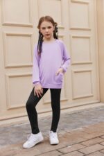 Arshiner Women 2 Piece Outfits Lengthy Sleeve Raglan Prime with Pockets and... - Image 4