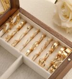 iF YOU 25 Pcs Gold Knuckle Ring Set for Girls, Chunky Stackable Finger... - Image 4