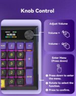 Redragon K725LBY Wi-fi Mechanical Keyboard with Display and Knob, Tr... - Image 5