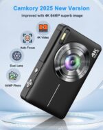 Digital Digicam 4K, Compact Level and Shoot Digital Digicam with Auto Fo... - Image 3