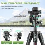 ULANZI JJ06 73.6" Carbon Fiber Video Tripod, Horizontal Tripod w Centr... - Image 4