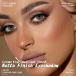 5 Colours Matte Eyeshadow Palette with Brush - Impartial Nude Taupe Darkish ... - Image 3