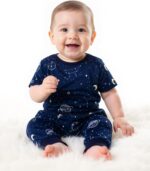 NZRVAWS New child Child Boy Lady Garments Unisex Toddler Romper Pants Set H... - Image 4