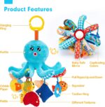 hahaland Child Toys 0-6 Months - Automotive Seat Toys Octopus Toy with Pulling... - Image 6