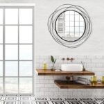 Spherical Wall Mirror - 26.8" Giant Black Circle Mirror for Wall with Artwork ... - Image 6