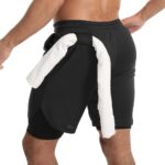 JWJ Males's Operating Athletic Exercise Sports activities Mens 2 in 1 Shorts Breathabl... - Image 3