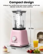 Skilled Blender For Smoothies, 58 Oz Glass Jar, Glass Blender Inc... - Image 3