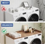 Washer Dryer Countertop,27.5" x 54" Wooden Topper for Laundry Room Organ... - Image 5